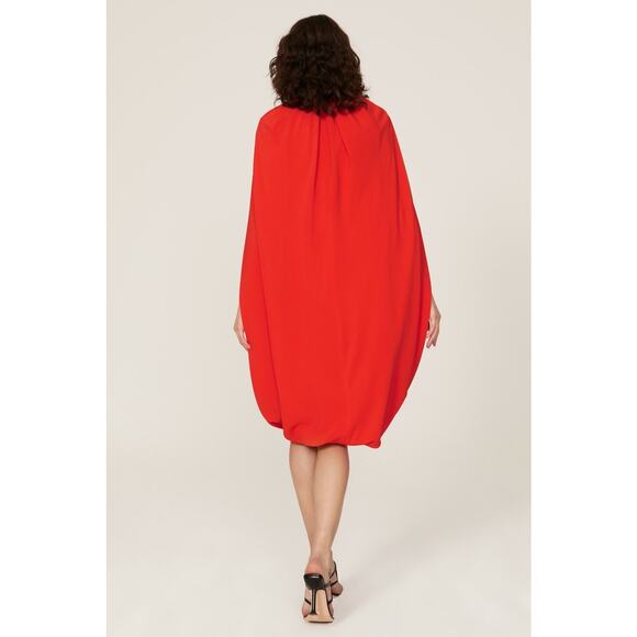 Atlein Red Cape Dress Size Medium - Picture 4 of 10